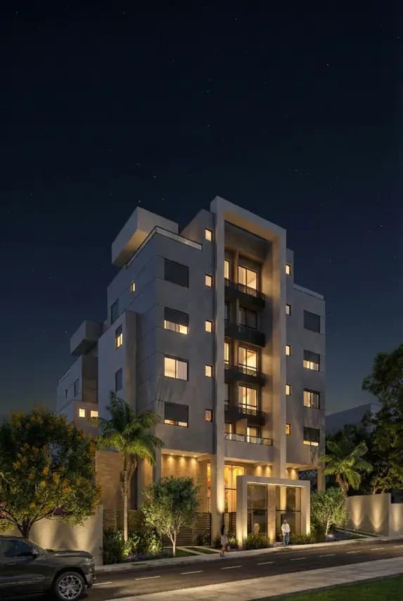 Solar das Jabuticabeiras — fachada noturna